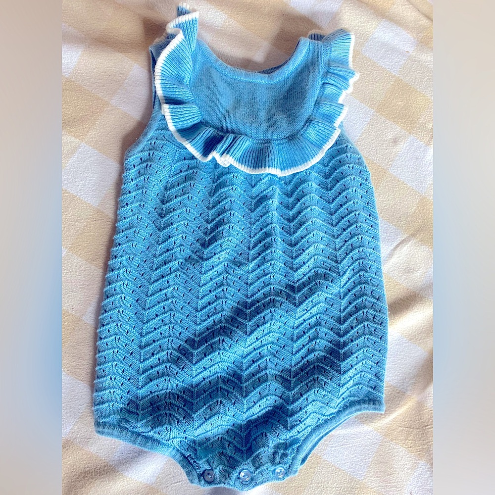 Janie and Jack Knitted Romper